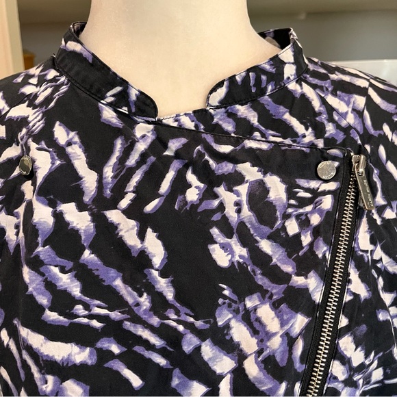 Karen Millen Animal Print Moto Jacket - Size 12 - Picture 2 of 13